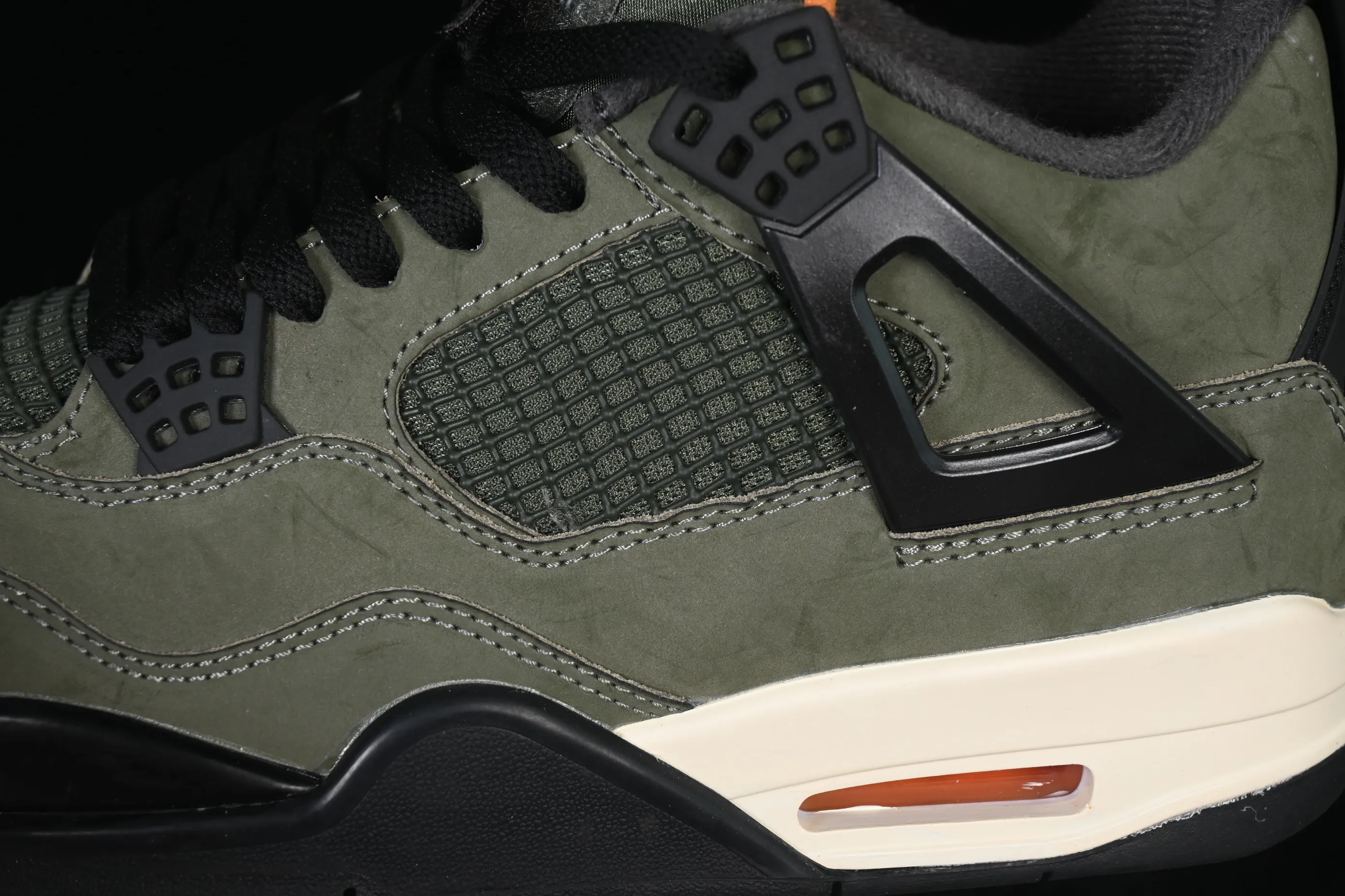 All categories Air Jordan Jordan series basketball shoes Air Jordan 4 Undefeated x Air Jordan 4 OG AJ4 Joe 4 olive green suede IB1519-200